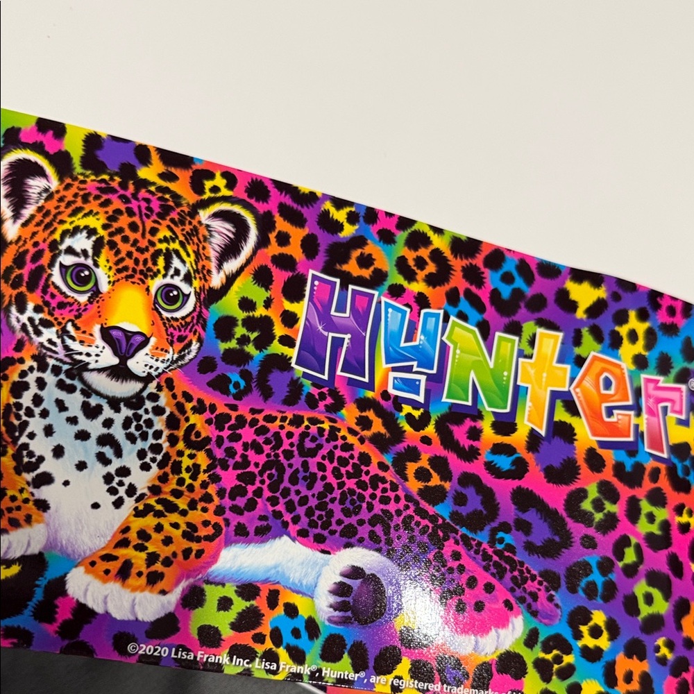 Lisa Frank Neon Rainbow Leopard Spiral Notebook n folders - Picture 4 of 8